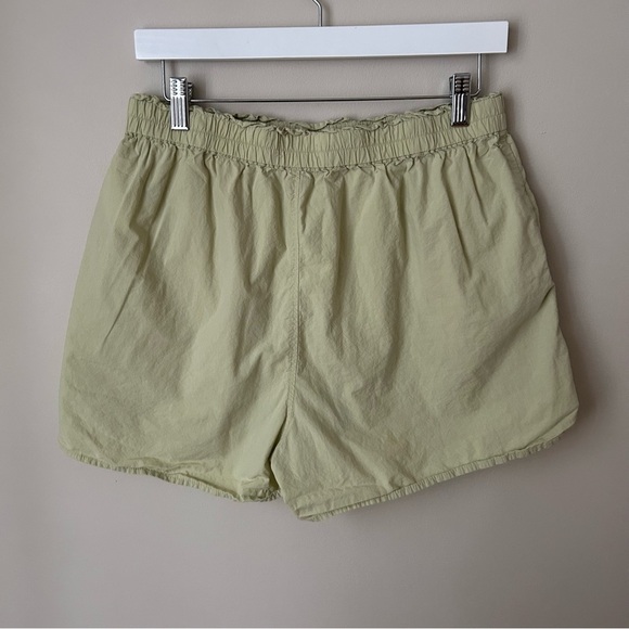Madewell Poplin Paperbag Light Green Pull On Shorts Women’s Size Medium - Picture 4 of 5
